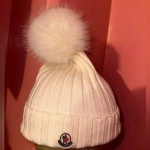 White Monclear Hat Pom Pom